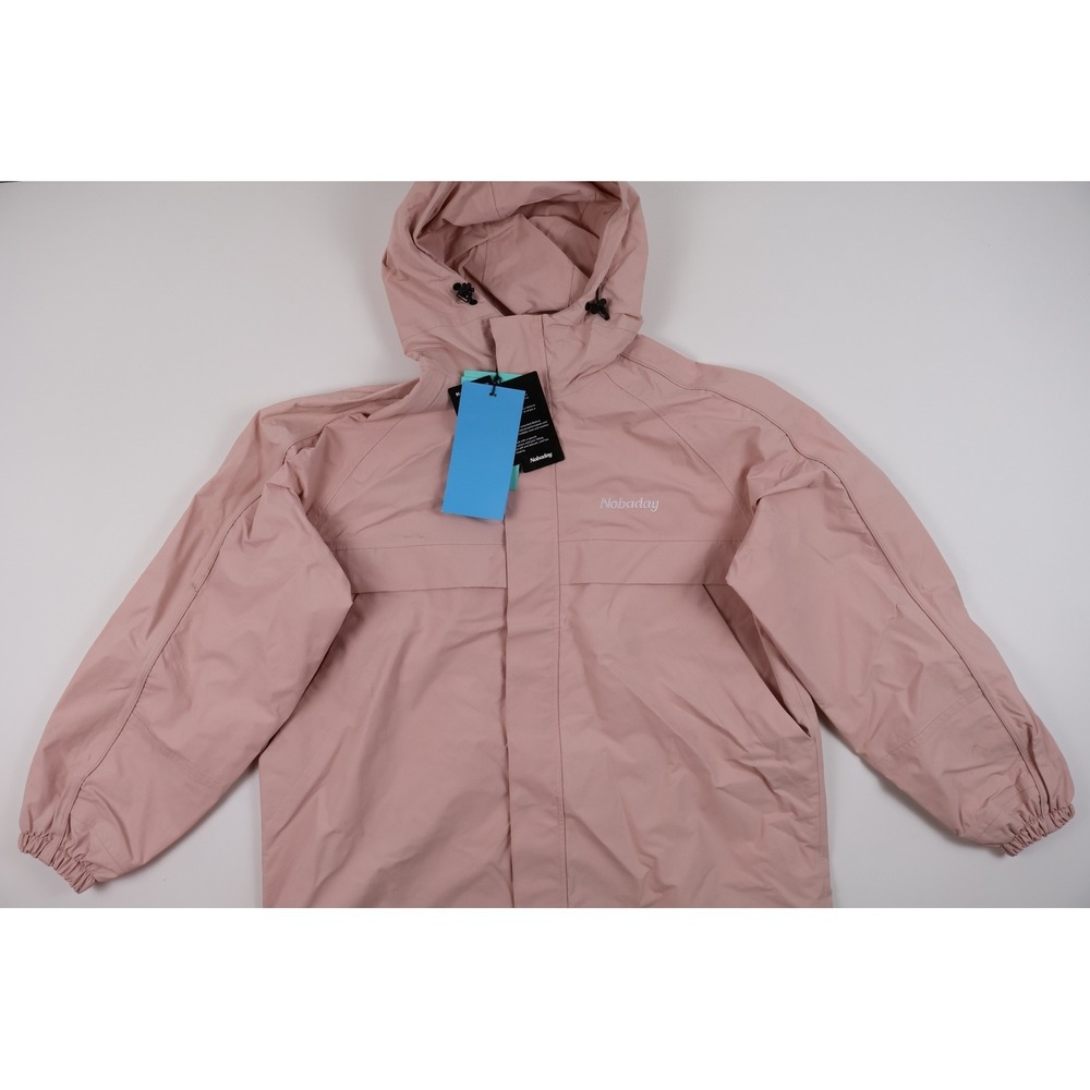 Nobaday Hooded Windbreaker Jacket Pink Solid XS NWT $200
